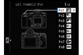 Menu personalizacji aparatu Fujifilm GFX 50S