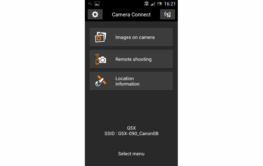 Aplkacja mobilna Canon Camera Connect