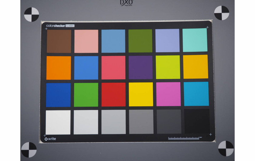 Olympusa OM-D E-M5 II - reprodukcja kolorów, tablica testowa