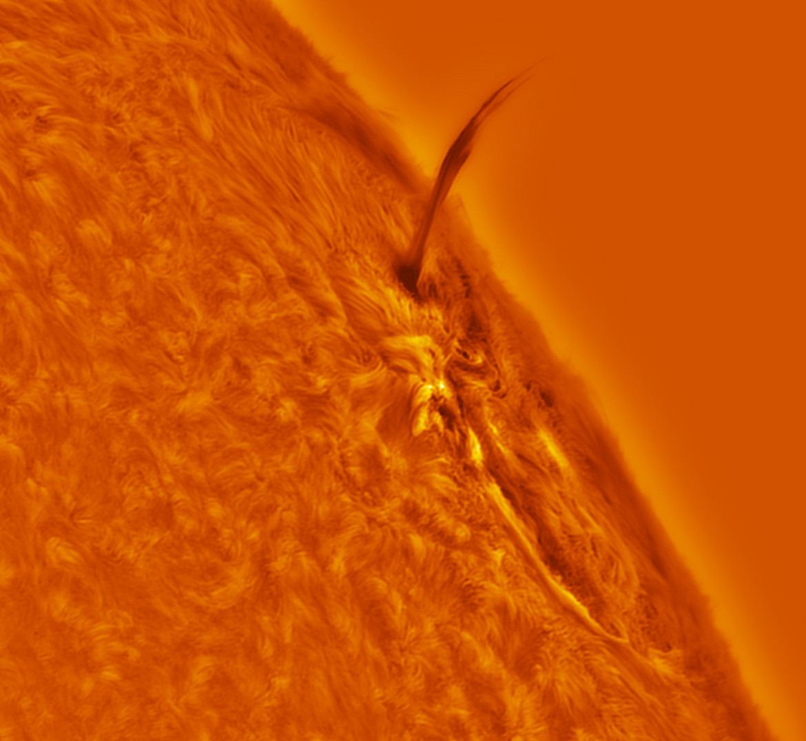 fot. Stuart Green, "Coloured Eruptive Prominence", 2. miejsce w kategorii Our Sun / Insight Astronomy Photographer of the Year 2018