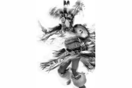 fot. Timothy Huyck, z cyklu "Powwow - Men's Dance", 1. nagroda w kategorii Abstract / Monovisions Photography Awards 2019