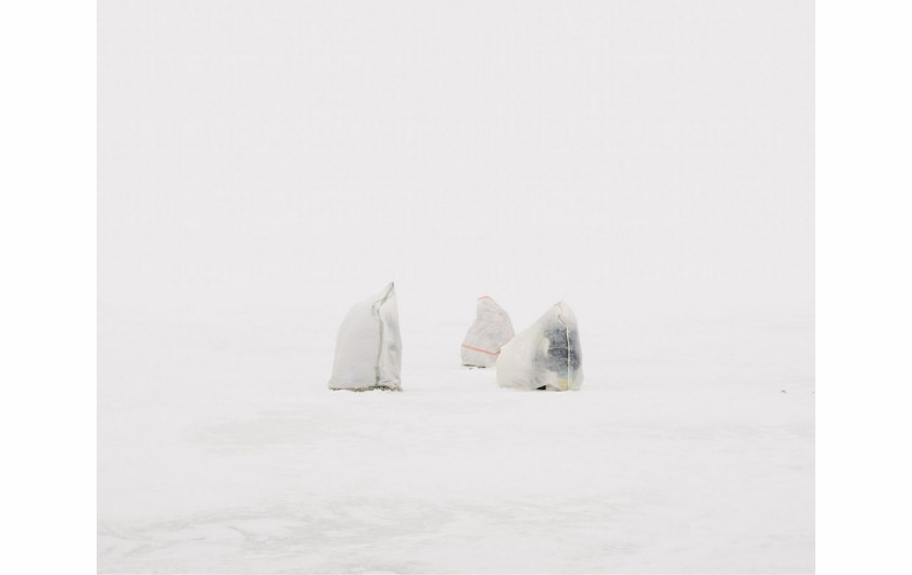 fot. Aleksey Kondratev, z cyklu Ice Fishers

Astana (Kazachstan) to jedna z najzimniejszych  i najmłodszych (od 1997 roku) stolic świata. Zimą temperatury sięgają tu 52 stopni Celsjusza poniżej zera. Sylwetki rybaków łowiących ryby na zamarzniętej rzecze Ishim kontrastują z futurystyczną wizją nowej stolicy.