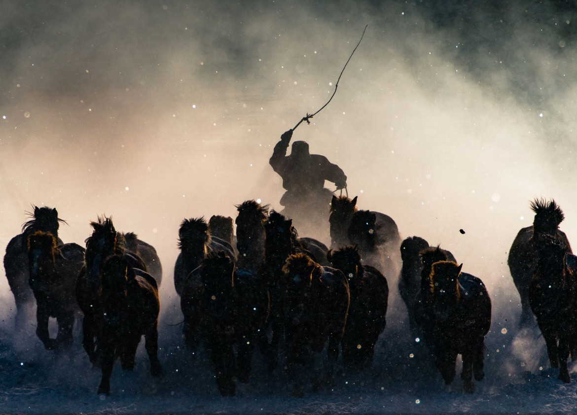 fot. Anthony Lau, "Winter Horseman", National Geographic Travel Photographer of the Year 2016