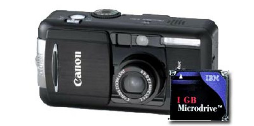 Canon PowerShot S50 w zestawie z kartą Microdrive 1GB