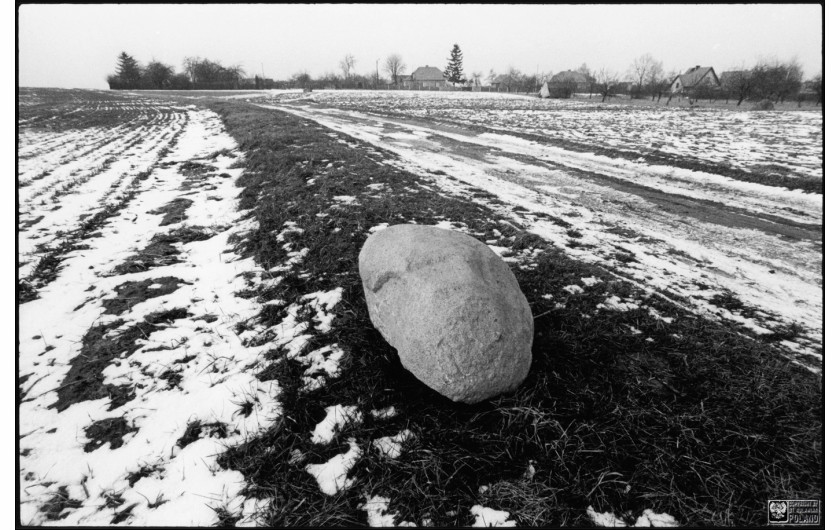 fot. Stanisław Kulawiak, Kamień polny z cyklu Pejzaże prawie symetryczne, Ostrzeszów 1978