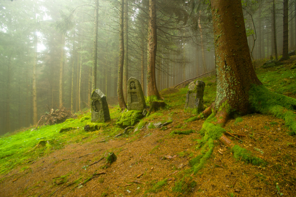 Michael St Maur Sheil, Rabenbuhl Friedhof - 1915 niemiecki cmentarz pierwszej wojny światowej - Tête des Faux w Vosges Mountains we wschodniej Francji. (2009)
