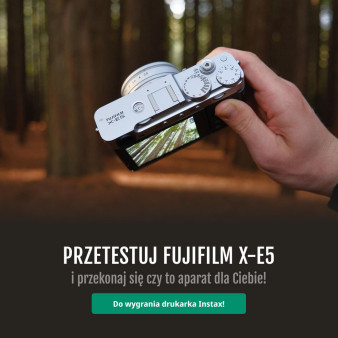 Przetestuj Fujifilm X-E5 i wygraj drukarkę Instax Link Wide. Konkurs dla czytelników
