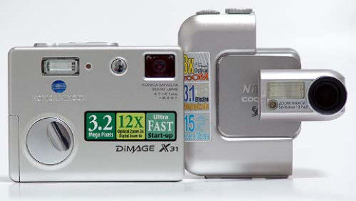 Test - Konica Minolta Dimage X31 vs Nikon Coolpix SQ
