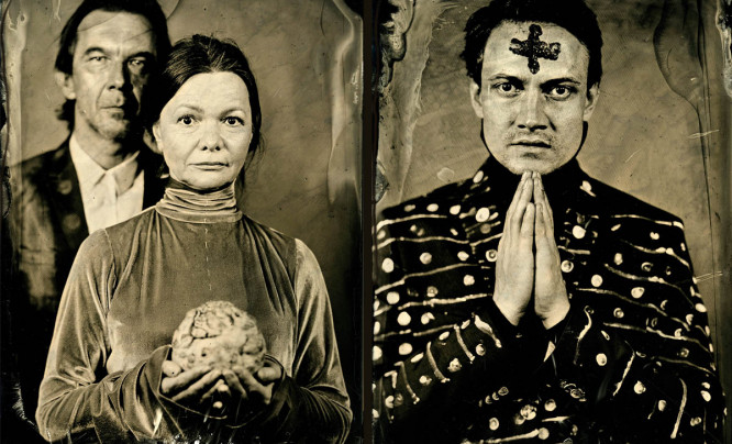  Aktorzy najstarszego łódzkiego teatru sfotografowani w technice mokrego kolodionu