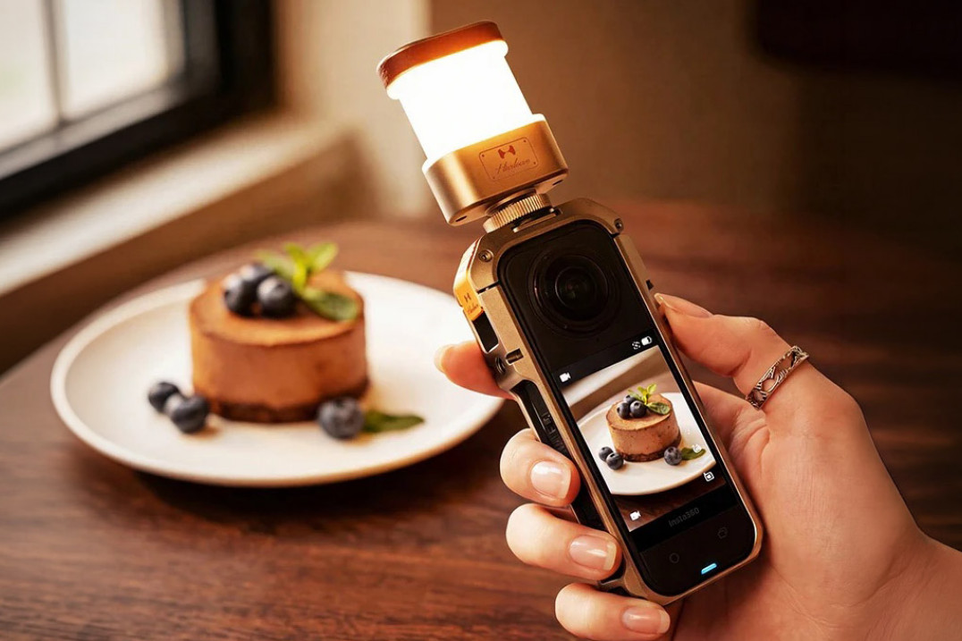 W końcu ktoś o tym pomyślał. Harlowe Omni 360° to lampka do kamer sferycznych