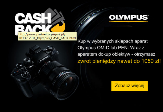 Cashback od Olympusa
