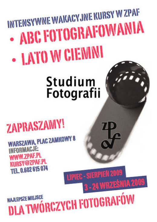 Dwa wakacyjne kursy fotografii w warszawskim ZPAF-ie
