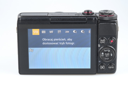 Canon PowerShot G7 X - menu RING FUNC