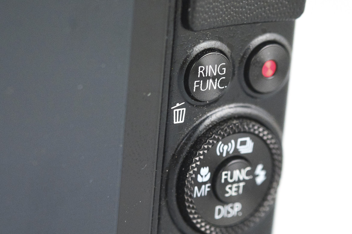 Canon PowerShot G7 X - klawisz RING. FUNC.