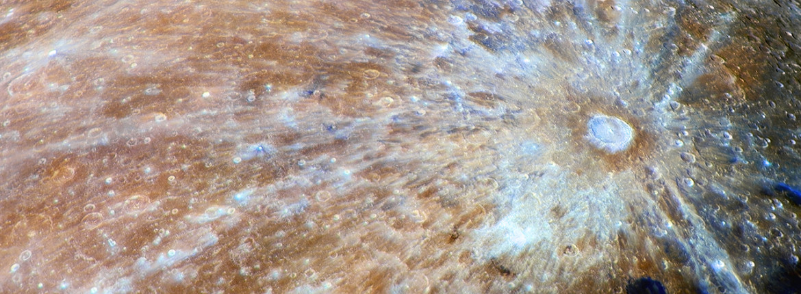 László Francsics - I miejsce w kategorii "Our Moon", zdjęcie przedstawia krater Tycho