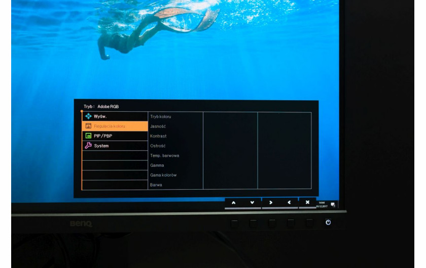 Menu monitora BenQ SW271