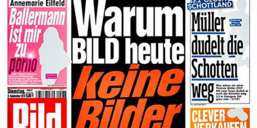 Niemiecki tabloid “Bild” publikuje wydanie bez zdjęć