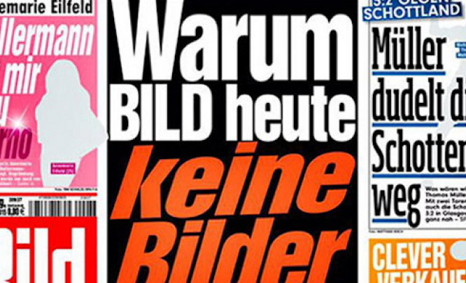 Niemiecki tabloid “Bild” publikuje wydanie bez zdjęć