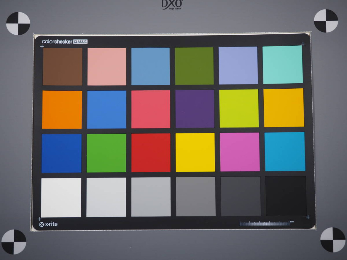 Olympusa OM-D E-M5 II - reprodukcja kolorów, tablica testowa