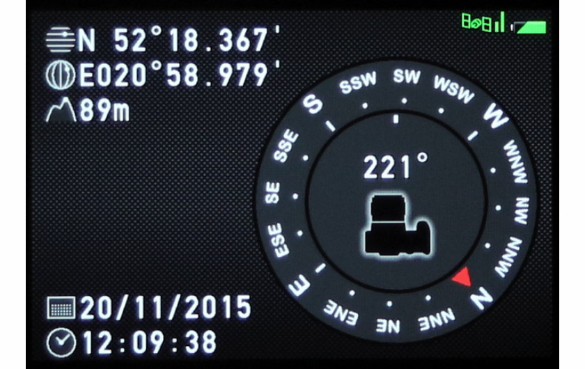 Elektroniczny kompas wyświetlany na monitorze LCD