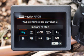 Menu personalizacji modelu EOS 6D Mark II