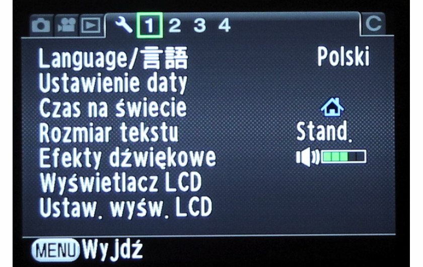 Standardowe menu apart Pentax K-3 II