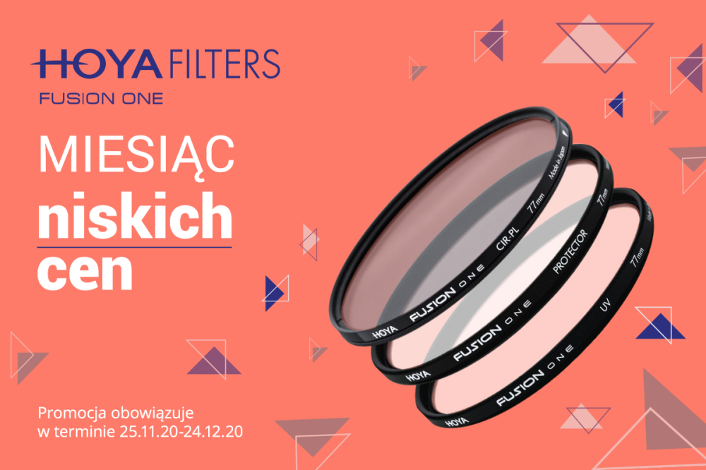 Filtry Fusion ONE w średnicach od 37 mm do 82 mm kupisz taniej do 25%