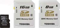 Toshiba - 16GB microSDHC oraz 8 i 16GB SDHC