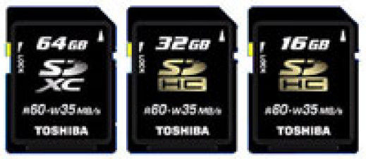 Toshiba SDXC 64GB i szybkie SDHC