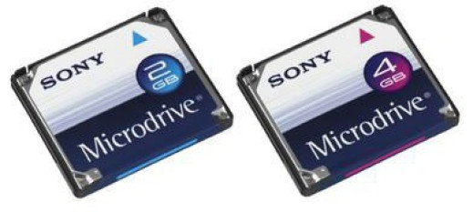 Pamięć Microdrive - teraz Sony