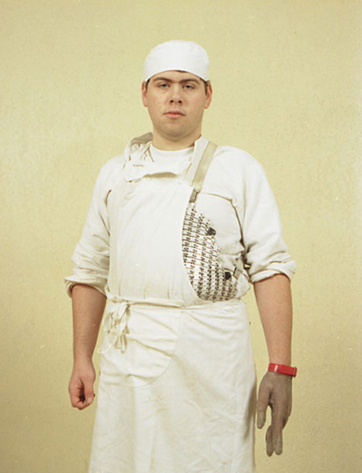 Charles Fréger, Rzeźnicy, z cyklu Bleus de travail [Stroje robocze] / Butchers, from the Bleus de travail [Work Uniforms] series, 2002&#8211;2003 (c) Charles Fréger
