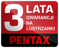 3 lata gwarancji na lustrzanki Pentax
