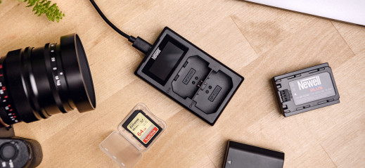 Newell FDL-USB-C - szybka ładowarka na 2 baterie do aparatów Sony, Canon, Nikon i Fujifilm