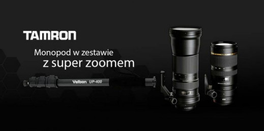 Monopod gratis przy zakupie obiektywów Tamron