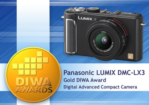 Panasonic LUMIX DMC-LX3 otrzymuje Złoty medal DIWA
