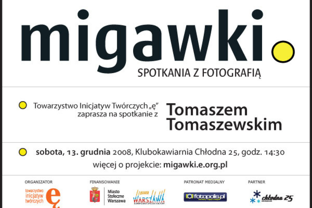 Spotkanie z Tomaszem Tomaszewskim w Klubokawiarni Chłodna 25
