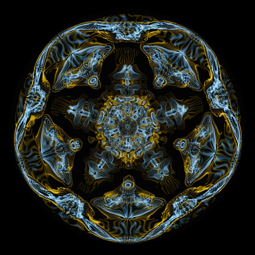 Fot. Elizabeth Kazda, "Cymatic Pattern", 2. miejsce w kat. Studio Art / 7. Close-up Photographer of the Year
