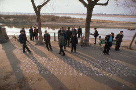 fot. Krzysztof Miller, Chiny, Harbin, 26.03.1993
Poezja pisana na ulicy