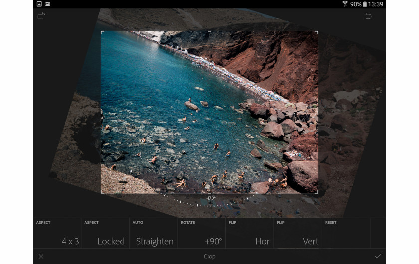 Adobe Lightroom Mobile - funkcja kadrowania zdjęć