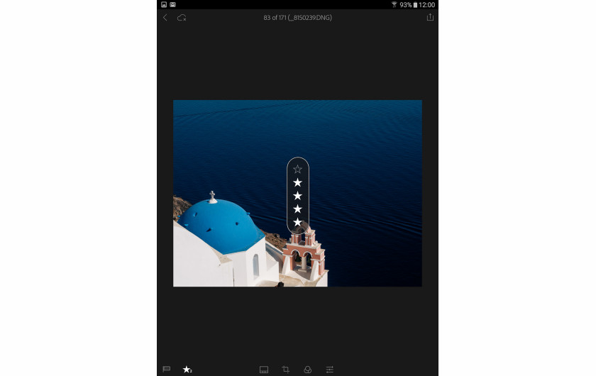 Adobe Lightroom Mobile - system ocen (gwiazdki)