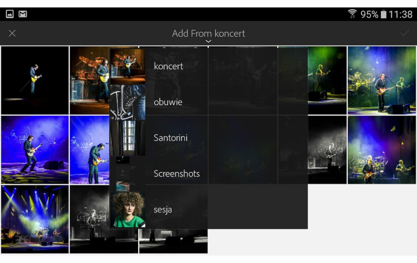 Adobe Lightroom Mobile - tworzenie folderu