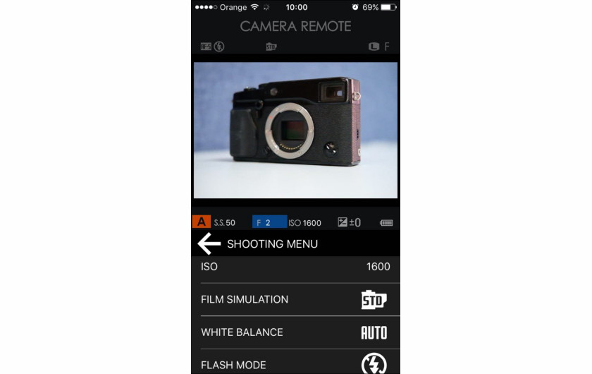 Fujifilm X-Pro2 - aplikacja Camera Remote
