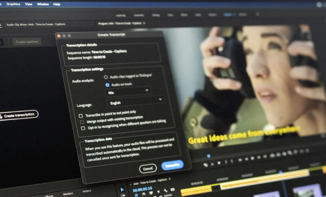 Duża aktualizacja Adobe Premiere Pro: wsparcie dla Apple M1 i automatyczna zamiana mowy na napisy