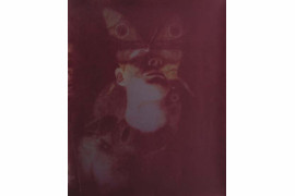fot. Antoni Mikołajczyk, "Człowiek motyl", 1968, odbitka bromosrebrowa barwna na papierze, 66x41,5cm, z kolekcji Dariusza Bieńkowskiego