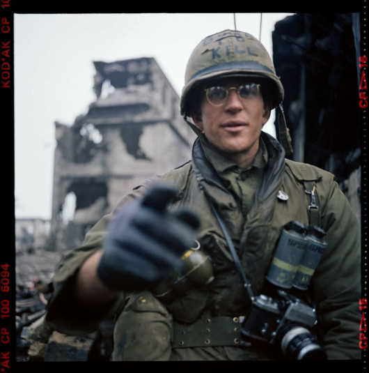 fot. Matthew Modine, z planu Full Metal Jacket, 1985-1986
