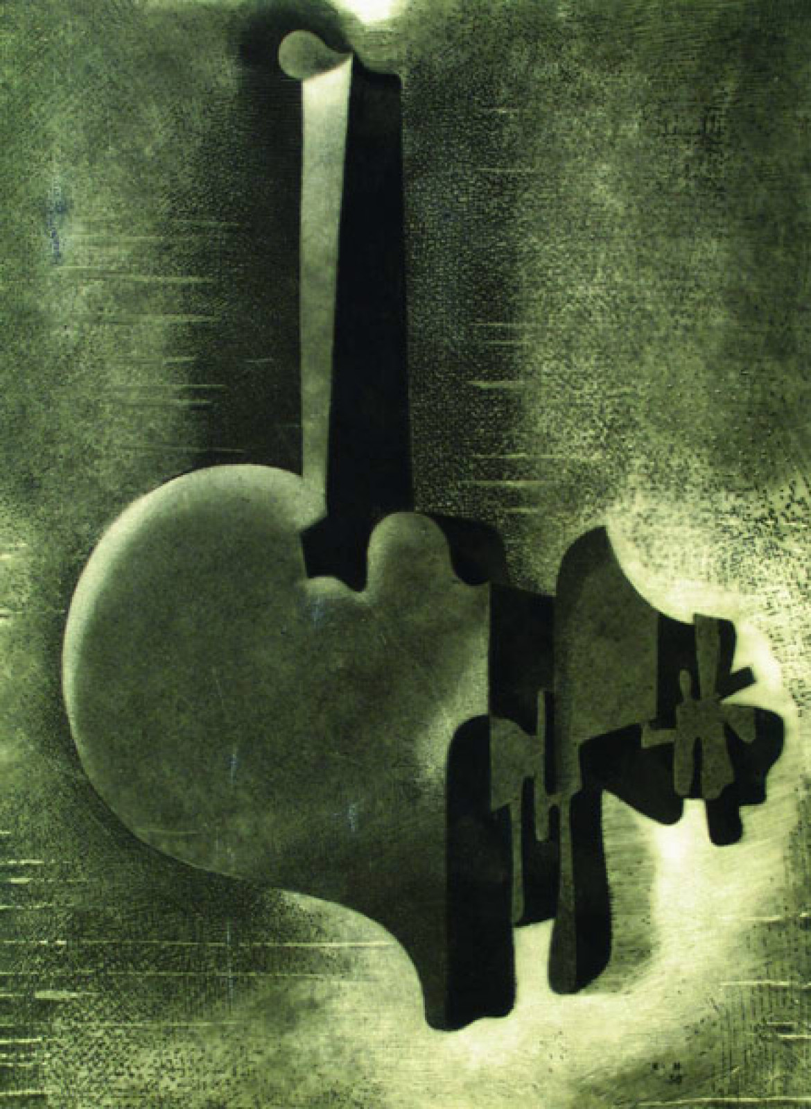 Karol Hiller, bez tytułu, kompozycja heliograficzna XXV, 1938, 40x30cm, z kolekcji Dariusza Bieńkowskiego