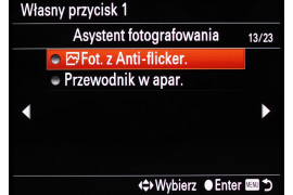 Mnu personalizacji aparatu Sony A7R III
