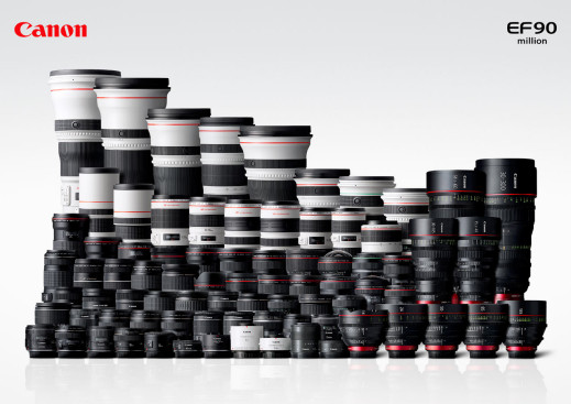 90 milionów obiektywów Canon EF