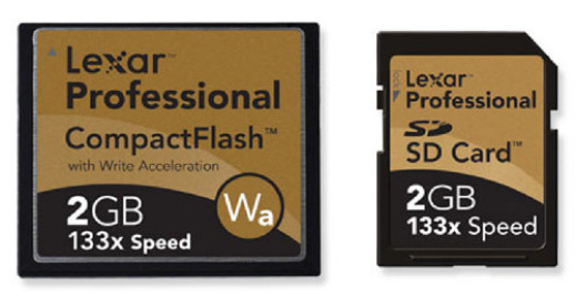 Lexar 133X CompactFlash i Secure Digital - minimum 20MB/s