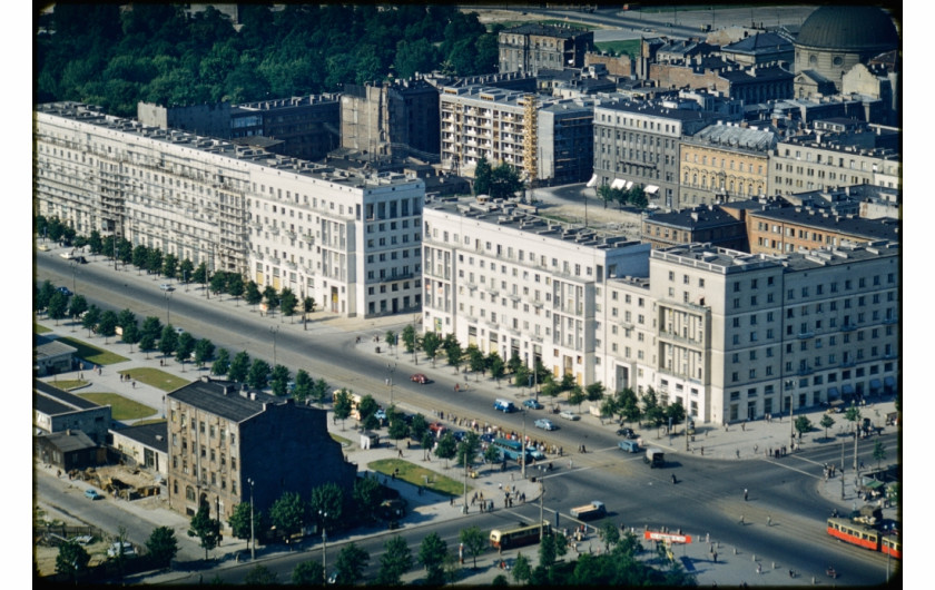 fot. John Reps / Cornell University Library, Skrzyżowanie ul. Marszałkowskiej i Świętokrzyskiej